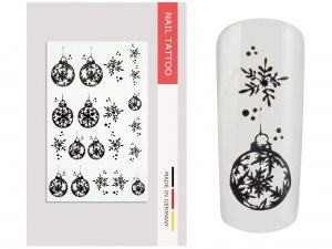 NailArt Tattoo Christmas Ball Ornaments