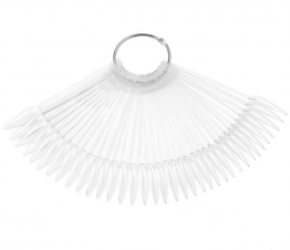 Nuancier éventail transparent 50 tips Stilleto
