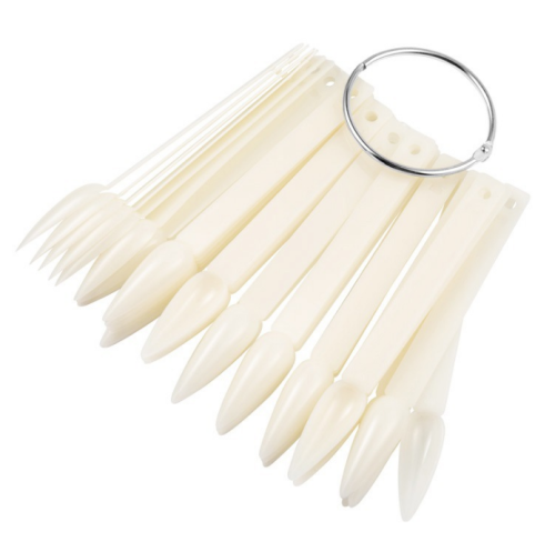 Nuancier éventail transparent 50 tips Amande 