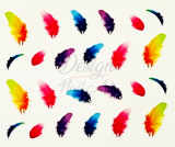 Stickers Colorful Feather