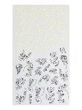 Stickers 5D Flowers Black & White
