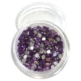 Strass rond mauve