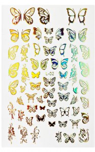 Stickers Arabesque & Butterfly Gold 