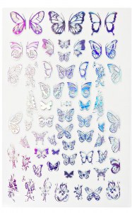 Stickers Arabesque & Butterfly Silver