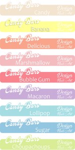 Stickers nuancier Candy Bars